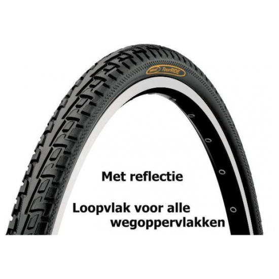 Continental BUB 28X11/2 CO R TOURRIDE ZW Zwart