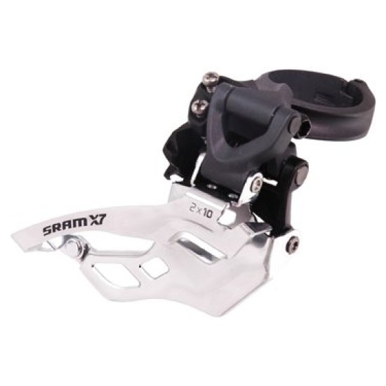 Sram DERAILLEUR V X7 10V 2X10 HOOG DUAL 31.8/34.9 ZWART/ZILVER
