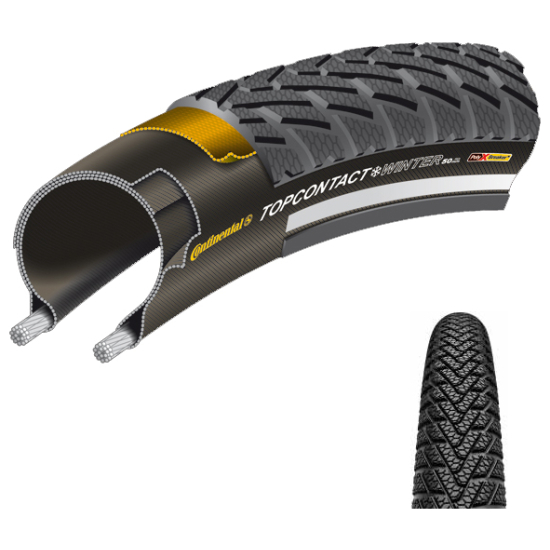 Continental Buitenband 28x1.40 Conti Winter Contact Zwart - Afbeelding 2