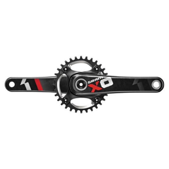 Sram CRANKSTEL X01 BB30 11V CB 175 RED ZWART/ROOD