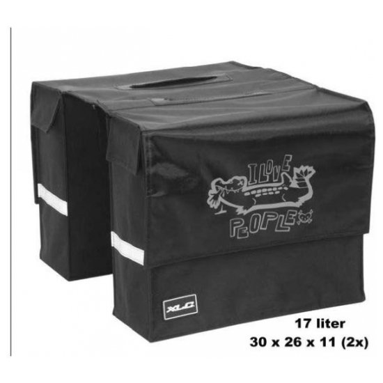 Xlc TAS DUBBEL MAX BOY ZWART