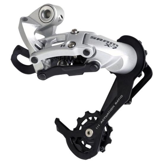 Sram DERAILLEUR A X7 8/9V MEDIUM CAGE ZILVER
