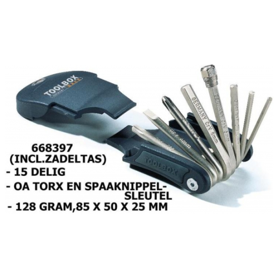 Sks GRS SET ZAK MODEL TOOLBOX RACE 15DLG ZWART