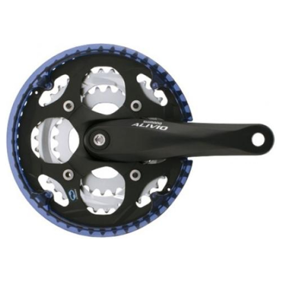 Shimano CRANKSTEL ATB 22/32/42 SH ALIVIO ZW M/RAND +2MM ZWART