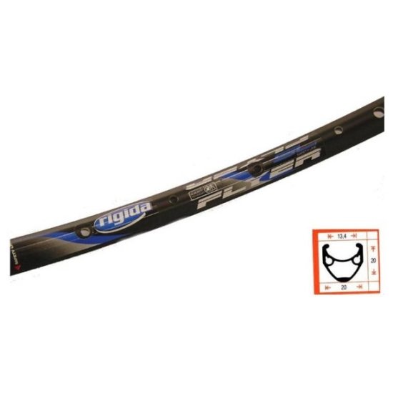 Ryde VELG 28 RY FLYER ALM RACE ZW 36/14 MM Zwart