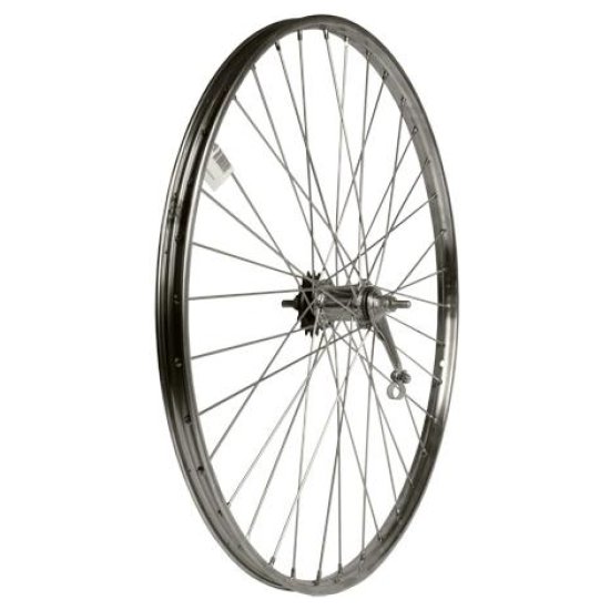 Merkloos A.Wiel 28x13/8 Chroom Sp.12 Remn Shim WS33 ZILVER