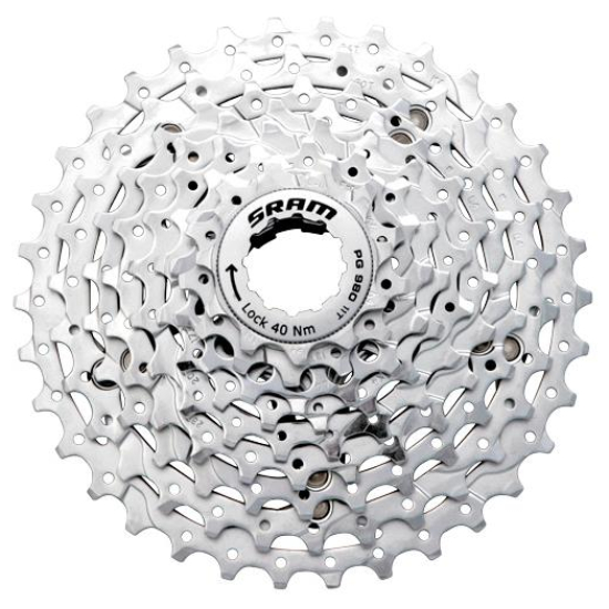Sram CASSETTE 9V PG980 Zilver
