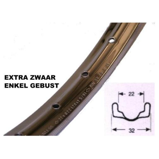 Schothorst VELG 28X13/8 SC ST32 RVS 36/13 EB EXTRA ZWAAR
