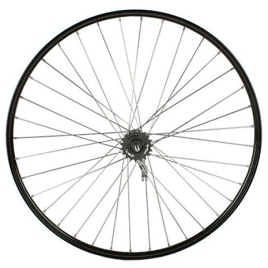 Merkloos Wiel 28x11/2 achter remnaaf sp.12 Shim V38 zwart