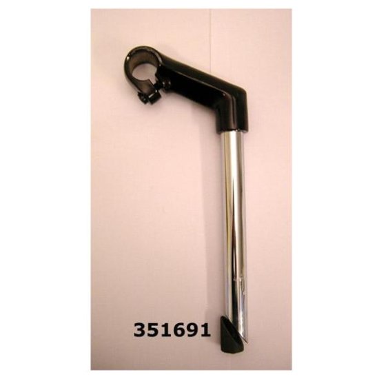 Humpert STUURPEN 21.0 100/80/CHROOM ZWART