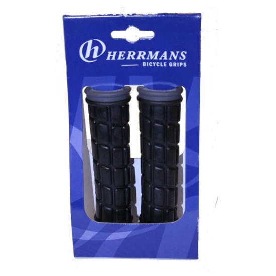 Herrmans HANDVAT FIETS 22MM DD01B KRT A 2 ZWART/GRIJS