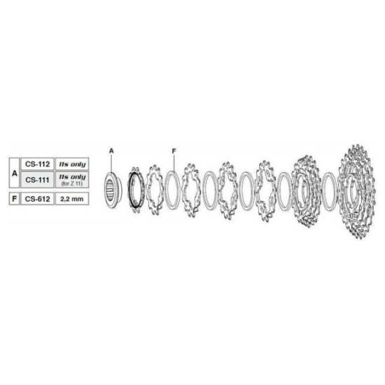 Campagnolo CASSD CA 11V SLUITRING 27X1 11TD SLUIT CS-111 ZILVER