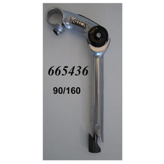 Kalloy STUURPEN 22.2 160/90 ALM VERST ZILVER