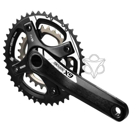 Sram CRANKSTEL X9 GXP 10V 170 28/42 WHITE WIT
