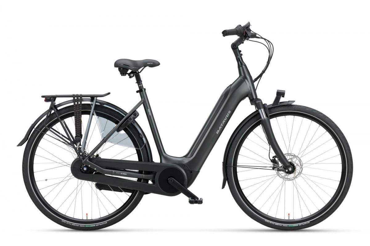 Batavus Finez E-go Power Li S8 233 Smokingblack (matt) Lage instap -  Fietsen \u0026 Zo