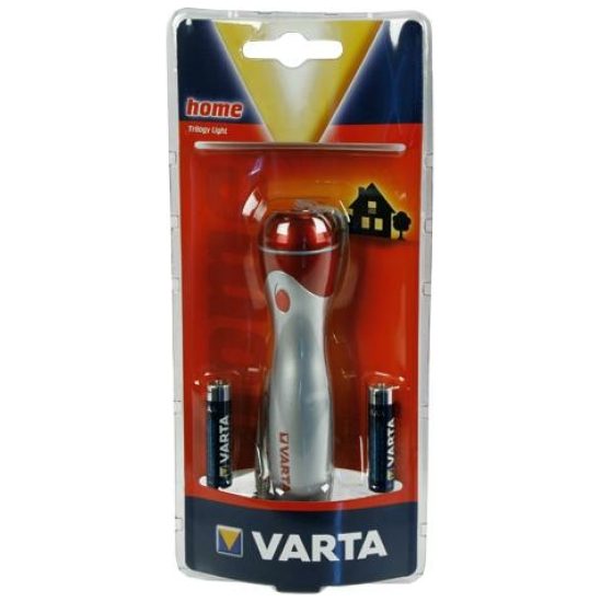 Varta ZAKLAMP TRILOGY ZILVER ROOD