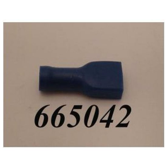 Merkloos STEKKER PLAT VROUW 6.3 GEISOLEERD BLAUW DS A 50