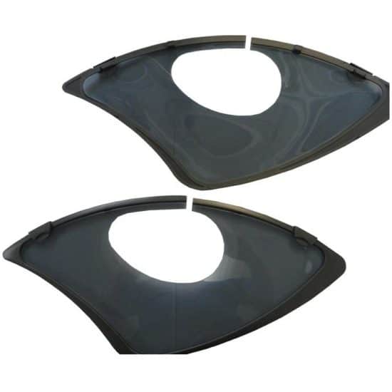 Hesling Jasbeschermer 28/6 Hesl Elegance velgrem+slotgat zwart-smoke Transp