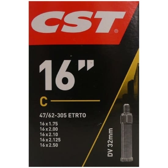 Cst Binnenband 16x1.75/2.50 DV32 NL-ventiel Zwart - Afbeelding 2