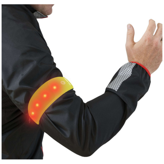 Wowow Reflectie armband Wow Lightband 3M, 5 rode leds 32/37cm 014141 Geel