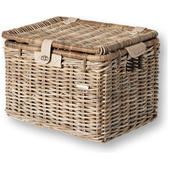 Basil Mand riet denton basket 13047 45x32x32 nature grey Grijs