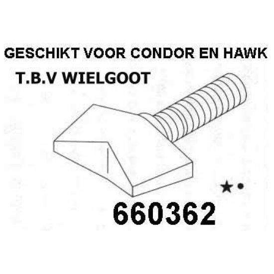Spinder FIETD BOUT STER M8X25 HAWK/FALCON ZWART