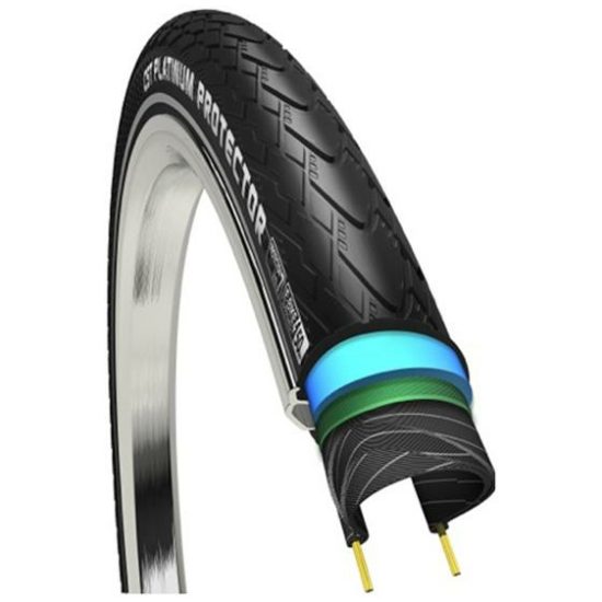Cst Buitenband 28x1.40 Platinum Protector C1920 m/refl Zwart