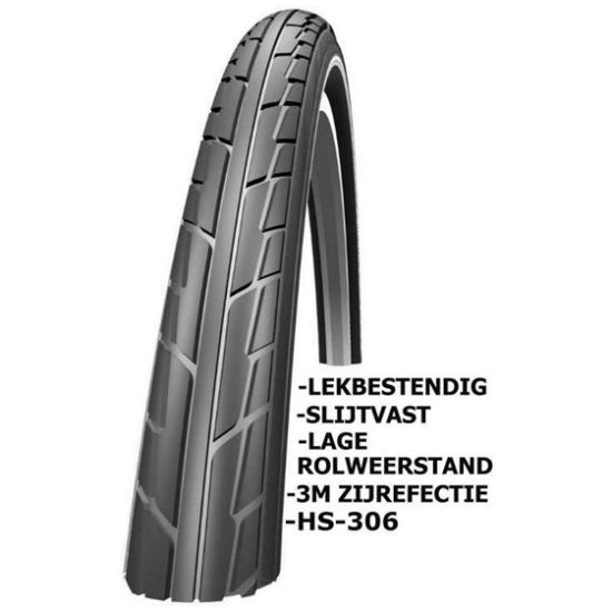 Schwalbe Buitenband 28x11/2 Marathon-comf m/refl. ZWART
