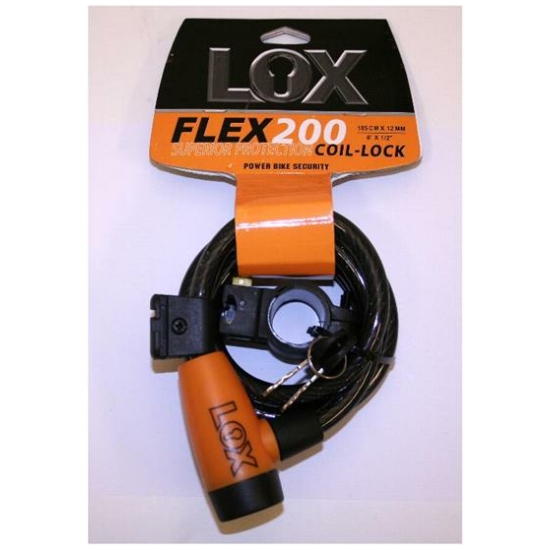 Lox SLOT KABEL FLEX 200 185X12 M/HOUDER ZWART