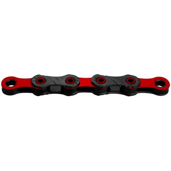 Kmc 12v Ketting 12V 11/128 KMC DLC12 rood/zwart schakels Zwart/Rood