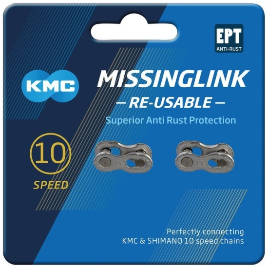 Kmc 10v Verbindingschakel 10V KMC 10R EPT missing link p/stuk re-usable Zilver