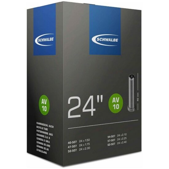 Schwalbe Binnenband 24 Schw AV10 Autoventiel 24x1.50/2.40 Zwart