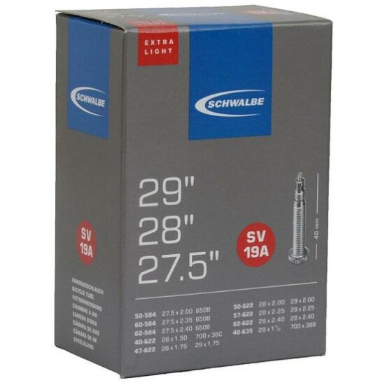 Schwalbe Binnenband 28/29 Schw SV19A Fransvent 40mm extra light Zwart