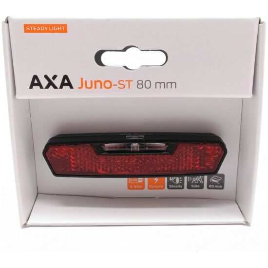 Axa A.licht/refl batt Juno-BA Led 80mm auto off Zwart