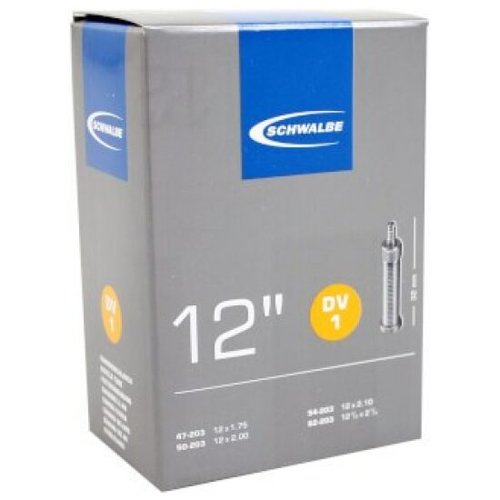 Schwalbe Binnenband 12 Schw DV1 NL-ventiel 47/62-203 Zwart