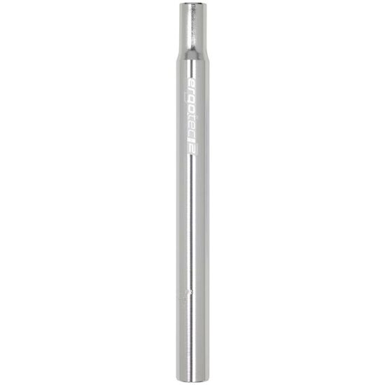 Ergotec Zadelpen 26.8x300mm kaars Ergo alu-matzilver Zilver