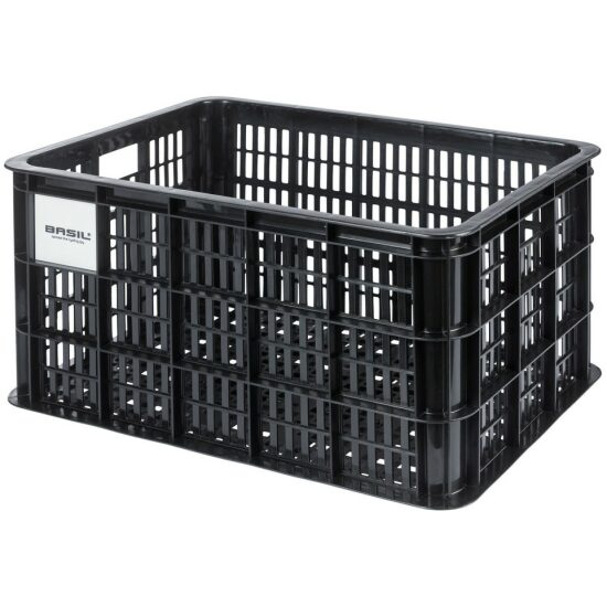 Basil Fietskrat MIK 40ltr recycled Zwart