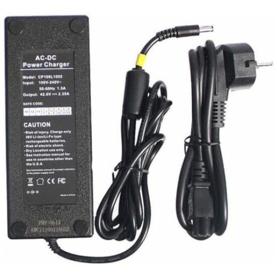 Accell Acculader Ebike Acc Remove 36V 2A 2.1stekker m/accu-adapter 41124022 Zwart