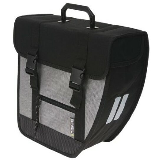 Basil Tas pakaf Tour Single Links zilver/zwart 17ltr 34x15x33 17305 Zwart/Zilver