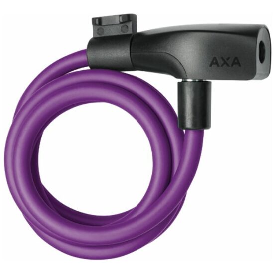 Axa Kabelslot Resolute 120x8 m/houder paars (level 3) Royal Purple