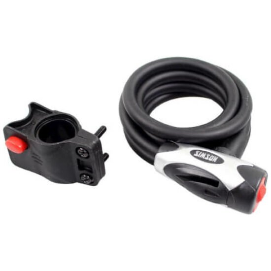 Simson Spiraalslot Pro mat 12mm X 180 cm Zwart - Afbeelding 4