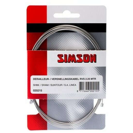 Simson Binnenkabel Versn/Deraill RVS 2.25m Shim/Sram/Sunt/SA Linea 05