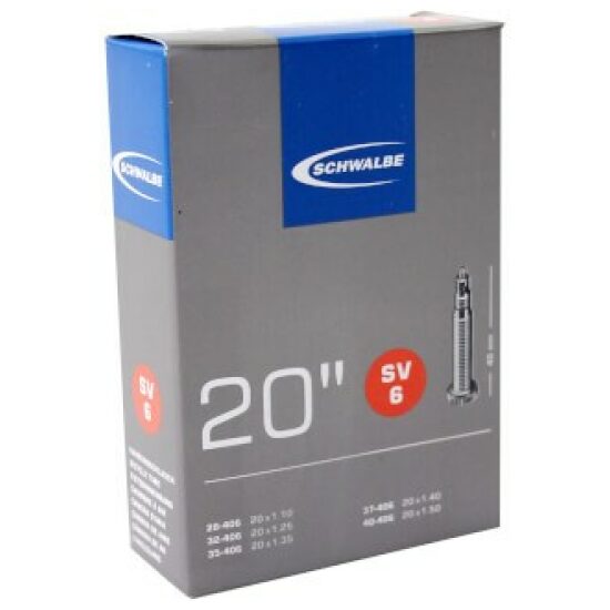 Schwalbe Binnenband 20 Schw SV6 Fransventiel 20x1.351/1.50 Zwart
