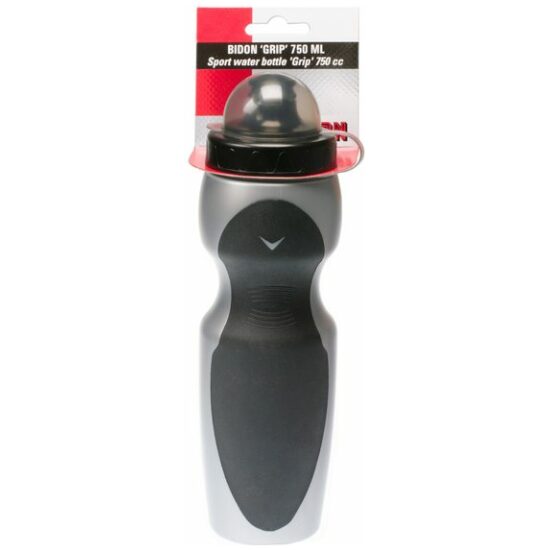 Simson Bidon 0.75l Grip zwart/grijs incl afn stofkap 021064 Zwart / Grijs