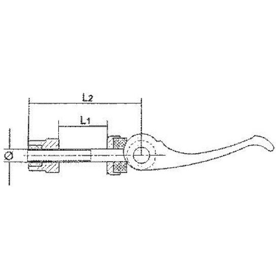 Ergotec Zadel-klembout M6x60mm blocage alu-zilver zadellifter ZILVER