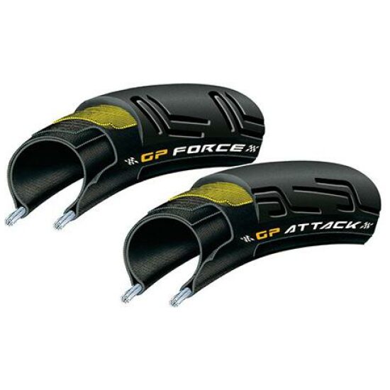 Continental BUB 28X1 CO GP ATTACK/FORCE II ZW VW SET Zwart