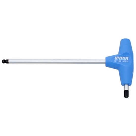 Unior GRS INBUSSLEUTEL BOLKOP T MODEL 2.5MM Zilver/blauw