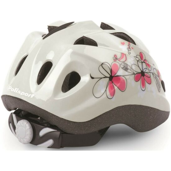 Polisport Fietshelm kind Polisp 2 Flower wit-roze 46-53cm kid