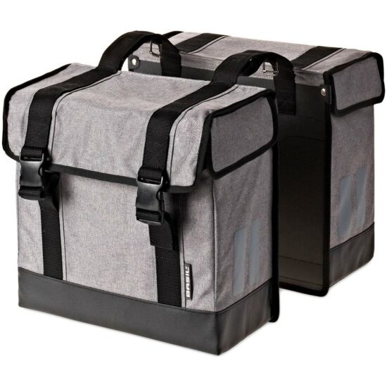 Basil Tas dubb Bas Route grey melee 45ltr 38x33x18 17524