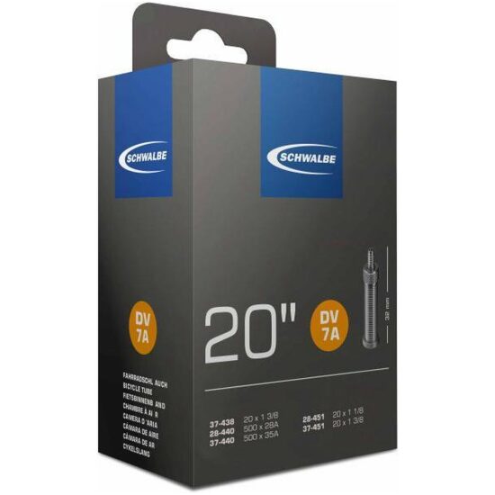 Schwalbe Binnenband 20x1 3/8 Schw DV7A NL-ventiel (32) 37-438/37-451 Zwart